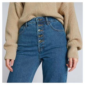 Everlane The Way High Jean Cali Blue 31 Button Fly